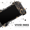 Black and Gold Marble Surface // Premium Vinyl Wrap Skin Kit Compatible with the Nintendo Switch 2