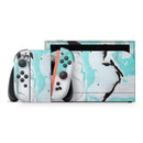 Black and Teal Textured Marble // Premium Vinyl Wrap Skin Kit Compatible with the Nintendo Switch 2