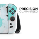 Black and Teal Textured Marble // Premium Vinyl Wrap Skin Kit Compatible with the Nintendo Switch 2