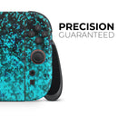 Black and Turquoise Unfocused Sparkle Print // Premium Vinyl Wrap Skin Kit Compatible with the Nintendo Switch 2