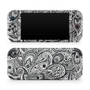 Black and White Aztec Paisley // Premium Vinyl Wrap Skin Kit Compatible with the Nintendo Switch 2