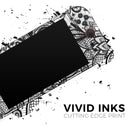 Black and White Geometric Floral // Premium Vinyl Wrap Skin Kit Compatible with the Nintendo Switch 2