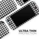 Black and White Houndstooth Pattern // Premium Vinyl Wrap Skin Kit Compatible with the Nintendo Switch 2