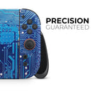Blue Circuit Board V1 // Premium Vinyl Wrap Skin Kit Compatible with the Nintendo Switch 2