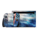 Blue & Gold Glowing Star-Wave // Premium Vinyl Wrap Skin Kit Compatible with the Nintendo Switch 2