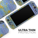 Blue Metal with Gold Rust // Premium Vinyl Wrap Skin Kit Compatible with the Nintendo Switch 2