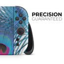Blue Peacock // Premium Vinyl Wrap Skin Kit Compatible with the Nintendo Switch 2