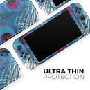 Blue Peacock // Premium Vinyl Wrap Skin Kit Compatible with the Nintendo Switch 2