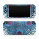 Blue Peacock // Premium Vinyl Wrap Skin Kit Compatible with the Nintendo Switch 2