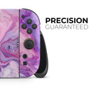 Blue & Pink Acrylic Abstract Paint V2 // Premium Vinyl Wrap Skin Kit Compatible with the Nintendo Switch 2