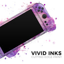 Blue & Pink Acrylic Abstract Paint V2 // Premium Vinyl Wrap Skin Kit Compatible with the Nintendo Switch 2