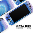 Blue & Purple Hue Agate // Premium Vinyl Wrap Skin Kit Compatible with the Nintendo Switch 2