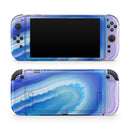 Blue & Purple Hue Agate // Premium Vinyl Wrap Skin Kit Compatible with the Nintendo Switch 2