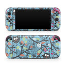 Blue and Black Branches with Abstract Big Eyed Owls // Premium Vinyl Wrap Skin Kit Compatible with the Nintendo Switch 2