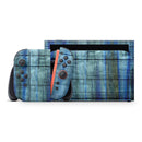 Blue and Green Tye-Dyed Wood // Premium Vinyl Wrap Skin Kit Compatible with the Nintendo Switch 2