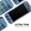 Blue and Green Tye-Dyed Wood // Premium Vinyl Wrap Skin Kit Compatible with the Nintendo Switch 2