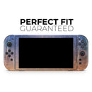 Blue and Orange Scratched Surface with Glowing Gold // Premium Vinyl Wrap Skin Kit Compatible with the Nintendo Switch 2
