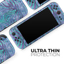 Blue and Purple Watercolor Zebra Pattern // Premium Vinyl Wrap Skin Kit Compatible with the Nintendo Switch 2