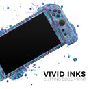 Blue and Purple Watercolor Zebra Pattern // Premium Vinyl Wrap Skin Kit Compatible with the Nintendo Switch 2