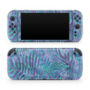 Blue and Purple Watercolor Zebra Pattern // Premium Vinyl Wrap Skin Kit Compatible with the Nintendo Switch 2