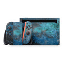 Blue and Teal Painted Universe // Premium Vinyl Wrap Skin Kit Compatible with the Nintendo Switch 2