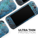 Blue and Teal Painted Universe // Premium Vinyl Wrap Skin Kit Compatible with the Nintendo Switch 2