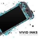 Bright Blue Accented Flower Illustration // Premium Vinyl Wrap Skin Kit Compatible with the Nintendo Switch 2