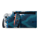 Bright Blue Agate Slice // Premium Vinyl Wrap Skin Kit Compatible with the Nintendo Switch 2
