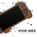 Bright Ebony Woodgrain // Premium Vinyl Wrap Skin Kit Compatible with the Nintendo Switch 2