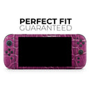 Bright Magenta Aligator Skin // Premium Vinyl Wrap Skin Kit Compatible with the Nintendo Switch 2