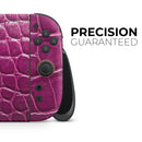 Bright Magenta Aligator Skin // Premium Vinyl Wrap Skin Kit Compatible with the Nintendo Switch 2