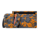 Bright Orange and Gray Digital Camouflage // Premium Vinyl Wrap Skin Kit Compatible with the Nintendo Switch 2