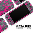 Bright Pink V2 and Gray Digital Camouflage // Premium Vinyl Wrap Skin Kit Compatible with the Nintendo Switch 2