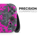 Bright Pink and Gray Digital Camouflage // Premium Vinyl Wrap Skin Kit Compatible with the Nintendo Switch 2