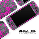 Bright Pink and Gray Digital Camouflage // Premium Vinyl Wrap Skin Kit Compatible with the Nintendo Switch 2