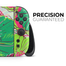 Bright Pink and Green Flowers // Premium Vinyl Wrap Skin Kit Compatible with the Nintendo Switch 2