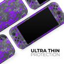 Bright Purple and Gray Digital Camouflage // Premium Vinyl Wrap Skin Kit Compatible with the Nintendo Switch 2