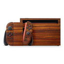Bright Red Ebony Woodgrain // Premium Vinyl Wrap Skin Kit Compatible with the Nintendo Switch 2
