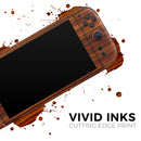 Bright Red Ebony Woodgrain // Premium Vinyl Wrap Skin Kit Compatible with the Nintendo Switch 2