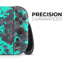 Bright Teal and Gray Digital Camouflage // Premium Vinyl Wrap Skin Kit Compatible with the Nintendo Switch 2