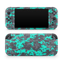 Bright Teal and Gray Digital Camouflage // Premium Vinyl Wrap Skin Kit Compatible with the Nintendo Switch 2