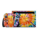 Bright Tie Dyed V1 // Premium Vinyl Wrap Skin Kit Compatible with the Nintendo Switch 2