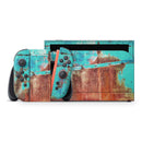 Bright Turquise Rusted Surface // Premium Vinyl Wrap Skin Kit Compatible with the Nintendo Switch 2