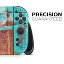 Bright Turquise Rusted Surface // Premium Vinyl Wrap Skin Kit Compatible with the Nintendo Switch 2