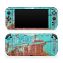 Bright Turquise Rusted Surface // Premium Vinyl Wrap Skin Kit Compatible with the Nintendo Switch 2
