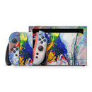 Bright White and Primary Color Paint Explosion // Premium Vinyl Wrap Skin Kit Compatible with the Nintendo Switch 2