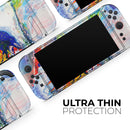 Bright White and Primary Color Paint Explosion // Premium Vinyl Wrap Skin Kit Compatible with the Nintendo Switch 2