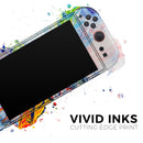 Bright White and Primary Color Paint Explosion // Premium Vinyl Wrap Skin Kit Compatible with the Nintendo Switch 2