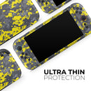 Bright Yellow and Gray Digital Camouflage // Premium Vinyl Wrap Skin Kit Compatible with the Nintendo Switch 2