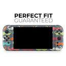 Colorful Scratched Mustache Pattern // Premium Vinyl Wrap Skin Kit Compatible with the Nintendo Switch 2